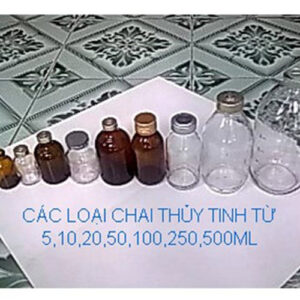 Chai thủy tinh 20ml đến 500ml đựng hóa chất