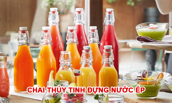 Chai thủy tinh đựng nước ép