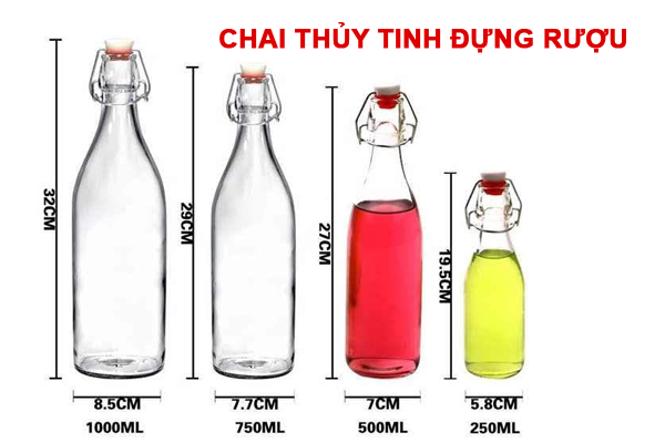 Chai thủy tinh đựng rượu