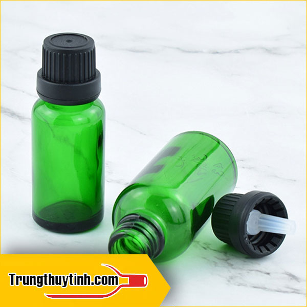 Chai thủy tinh đựng tinh dầu 5ml xanh lục, xánh lá 