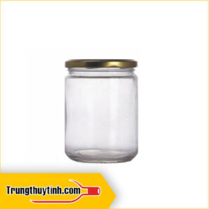 Hũ thủy tinh 350ml nắp thiếc