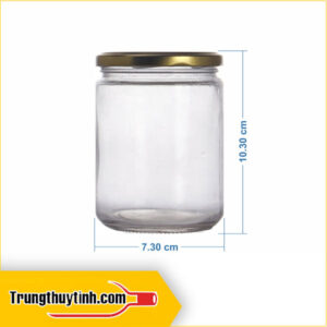 Hũ thủy tinh 350ml nắp thiếc