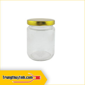 Hũ thủy tinh cao 220ml nắp thiếc