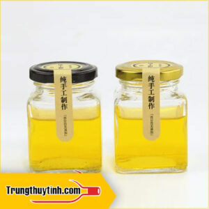 Hũ thủy tinh vuông 100ml nắp thiếc